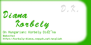 diana korbely business card